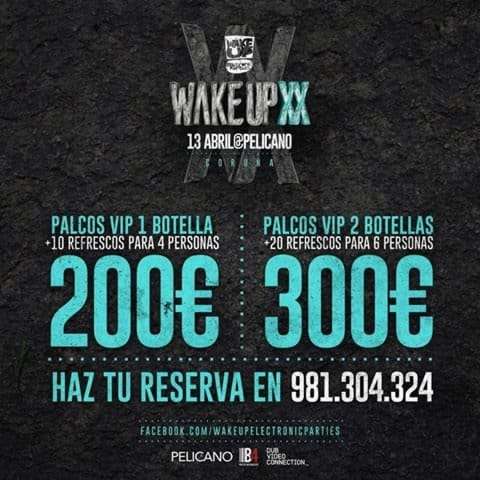 Wake UP XX Palcos VIP